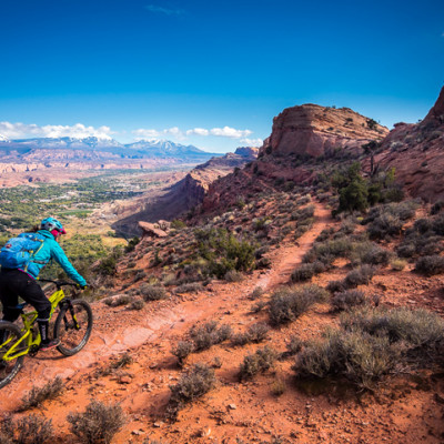 Moab - miesto označené zlatým špendlíkom na mtb mape /USA MTB TRIP/